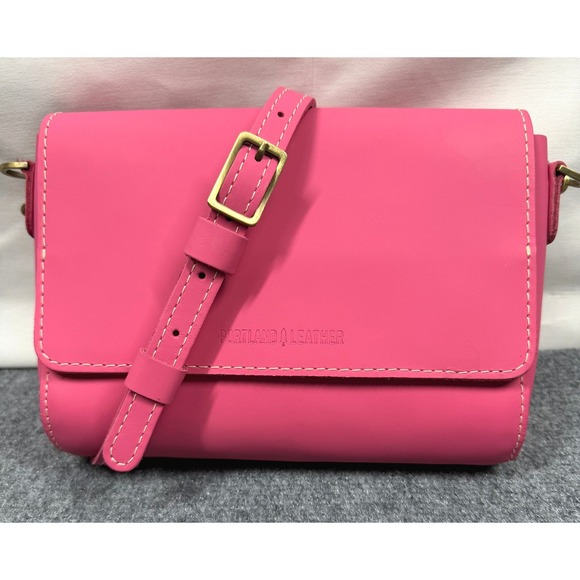 portland leather goods Handbags - Portland Leather Goods Hot Pink Metro Crossbody Bag Purse Minimalist Artisan